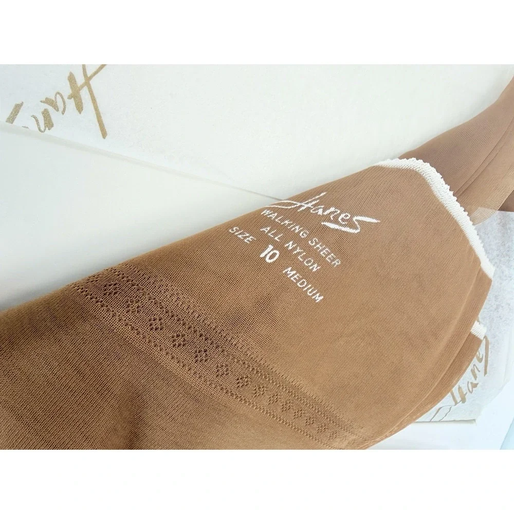 Hanes 530 M Walking Sheer Vintage Nylon Stockings 10M 2 Pairs South Pacific .